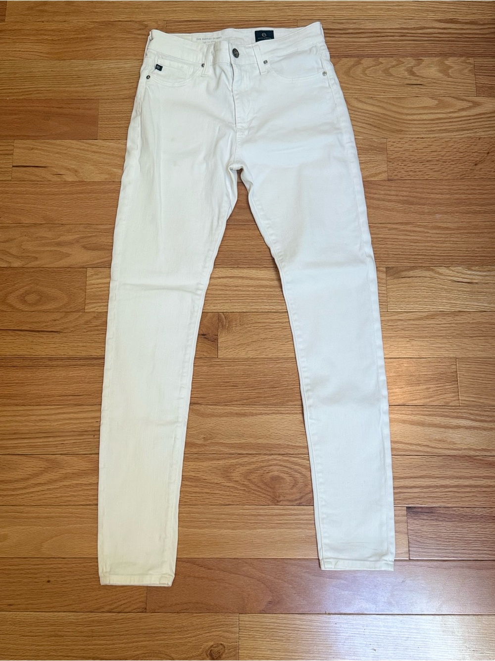 Ag Adriano Goldschmied The Farrah Skinny - high rise, white, size 27